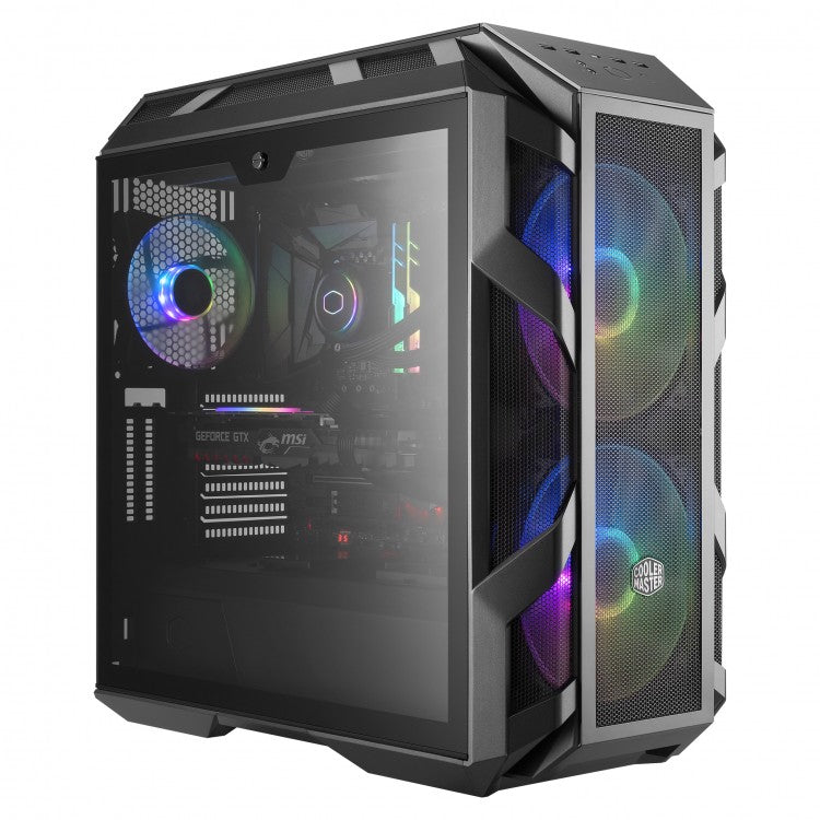 MasterCase H500M Mesh Midi Tower Gaming Case - Gunmetal Tempered Glass