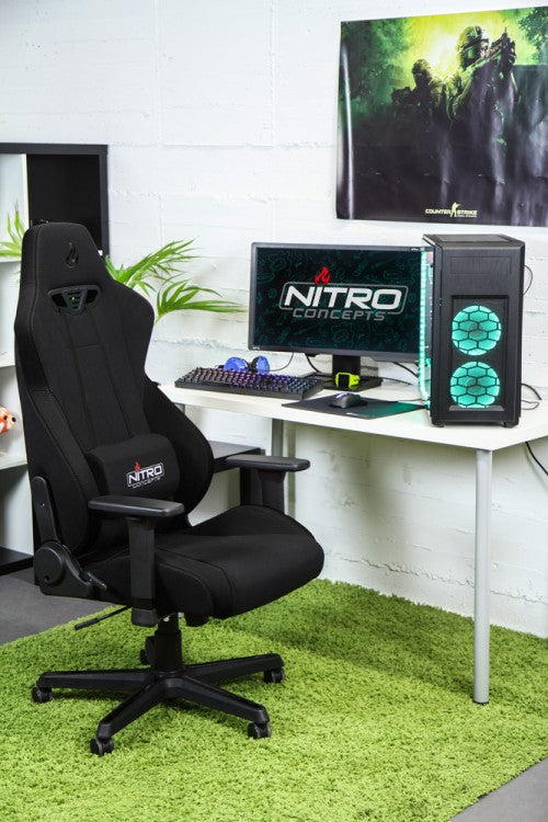 Nitro Concepts S300 FABRIC GAMING CHAIR - STEALTH BLACK