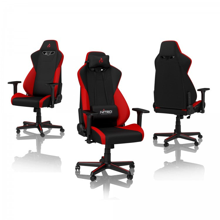 Nitro Concepts S300 FABRIC GAMING CHAIR - INFERNO RED